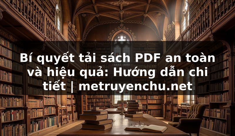 Bí quyết tải sách PDF an toàn và hiệu quả: Hướng dẫn chi tiết | metruyenchu.net